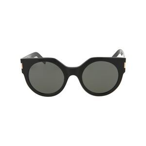 Saint Laurent Round-Frame Acetate Sunglasses Black Womens